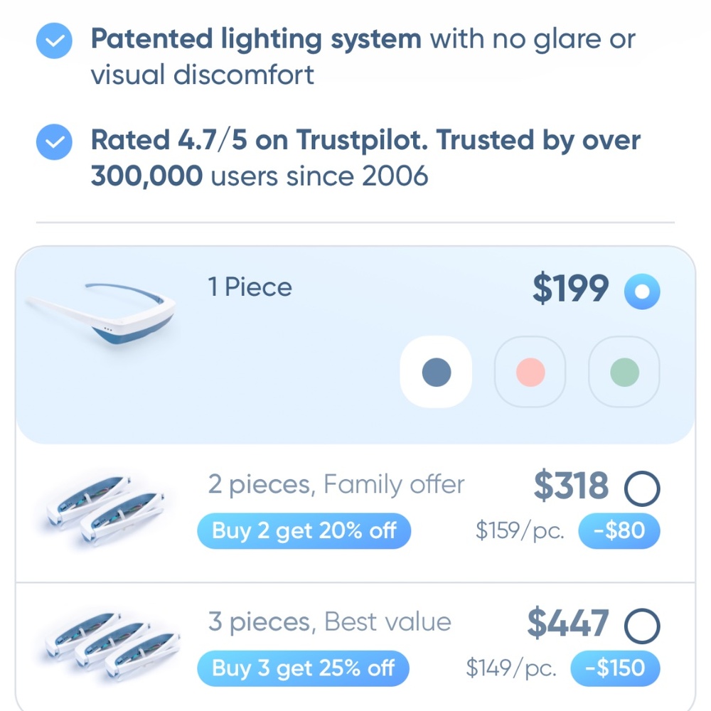 Luminette 3 light therapy glasses - Picture 5 of 5
